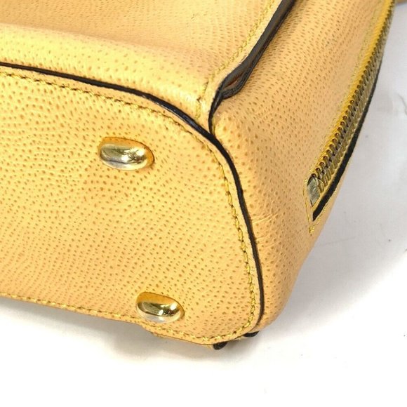 Authentic CELINE backpack bag vintage Mini Backpack Leather Beige/Red main image 9
